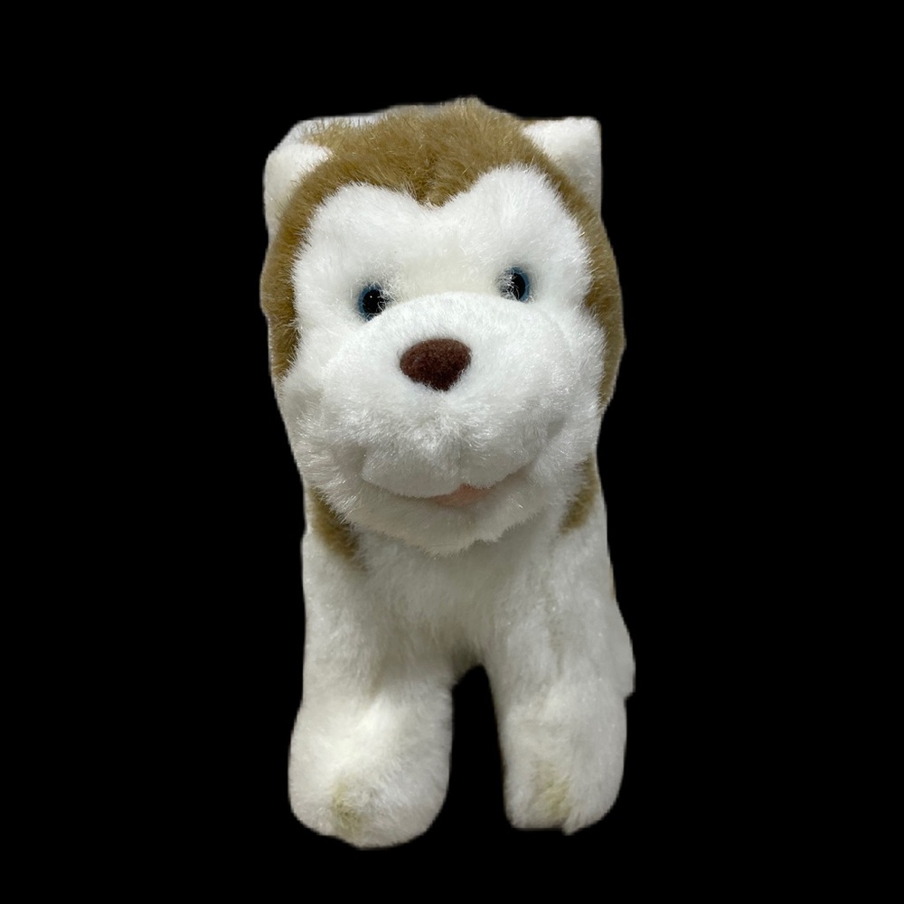 1999 Mervyns Husky Dog Plush Stuffed Animal Brown White 6” Soft Toy Korea